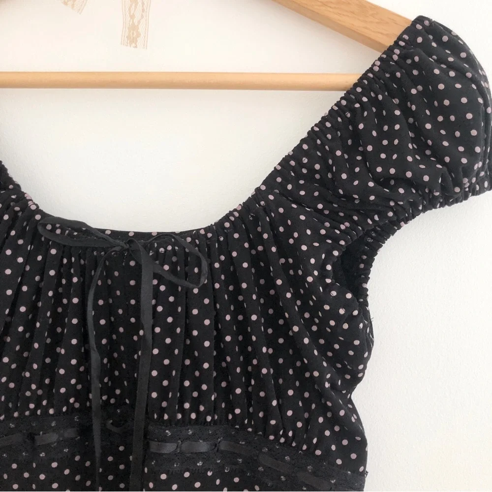 Vintage Milkmaid Dress Polka Dots - Picture 2 of 6